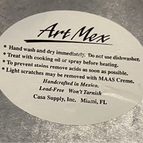 Large Vintage Hand-crafted in Mexico Art Mex Pewter Fish Platter Serving Tray - Picture 13 of 13